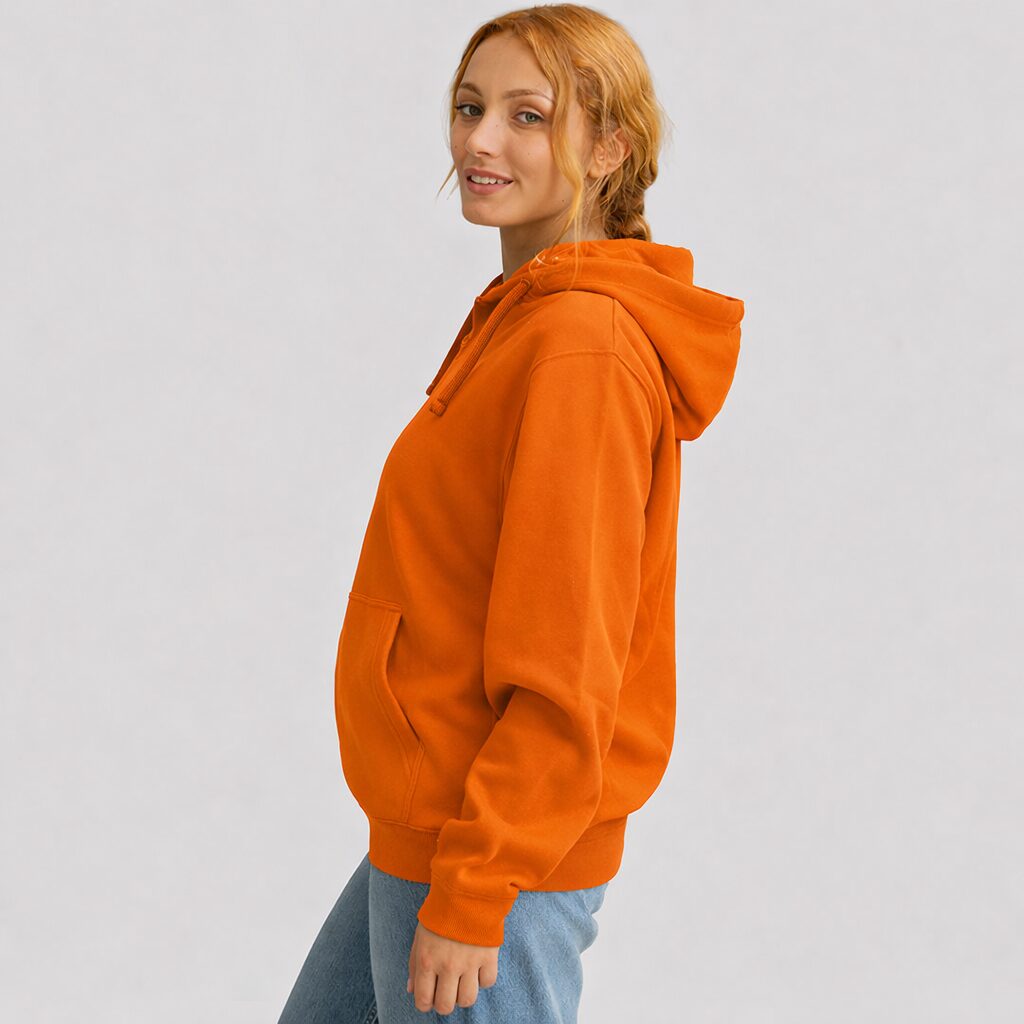 Unisex orange Kapuzenjacke mit Reißverschluss – 280 g/m² – Bild 7