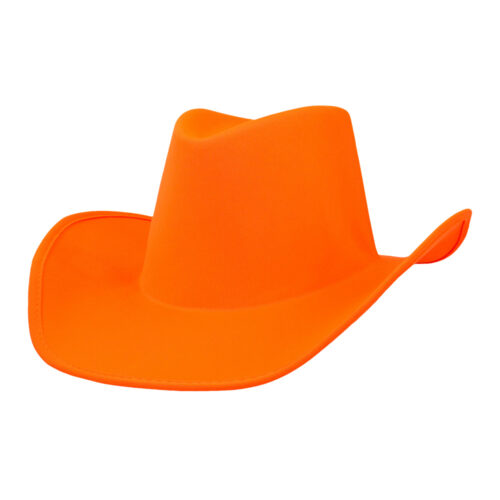 Cowboyhut UV Blacklight – Festivalhut 59 cm – Neon Orange