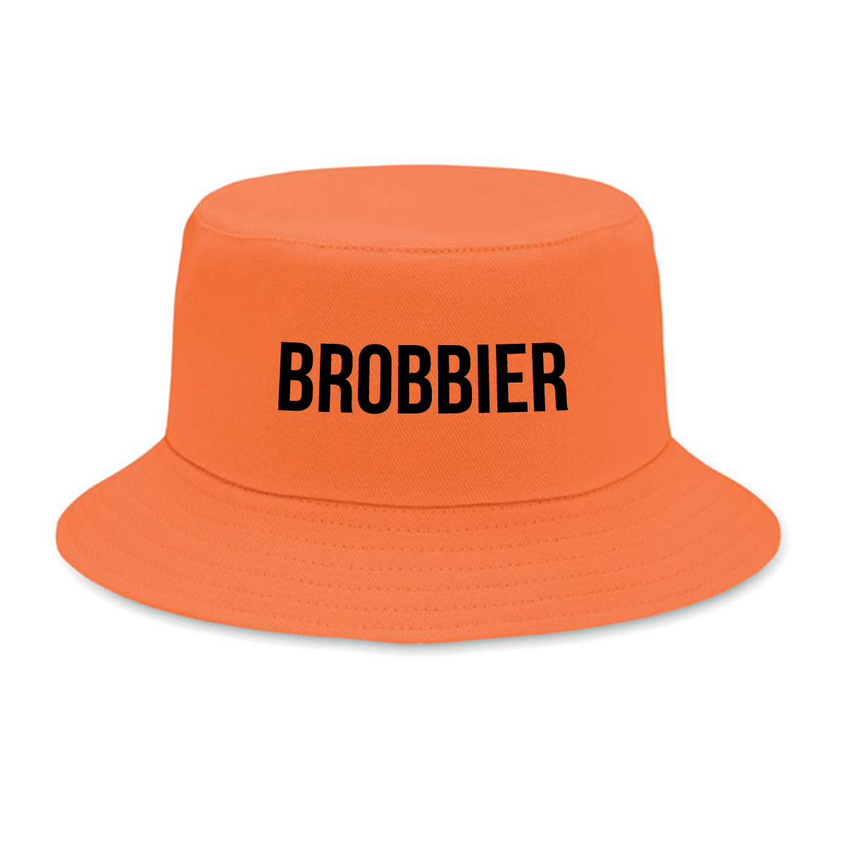 Oranger Bucket Hat – Brobbier – One Size Baumwoll-Fischerhut