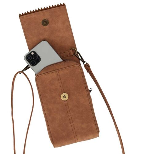 Handy-Tasche Kunstleder Braun