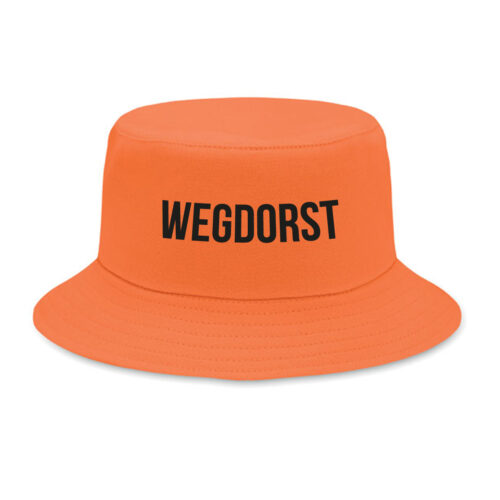 Oranger Bucket Hat - Wegdorst - One Size Baumwoll-Anglerhut