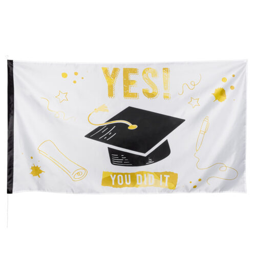 Absolventen-Flagge Yes! You did it – Polyester – 90 x 150 cm
