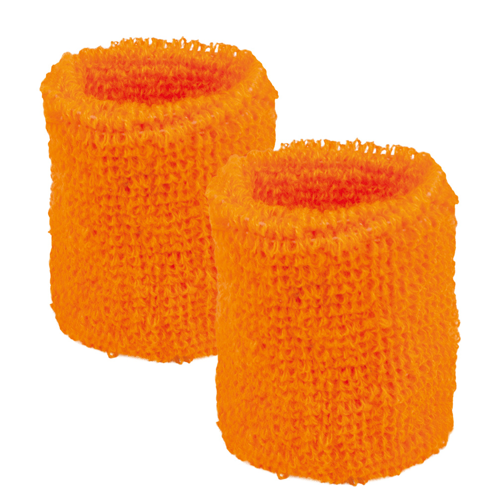 Schweißband-Set – Stirnband und 2 Armbänder – Neonorange – Bild 2