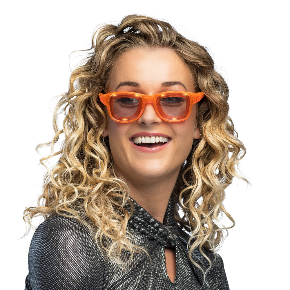 LED Partybrille Orange – Festival Brille mit 3 Leuchtmodi – Bild 8