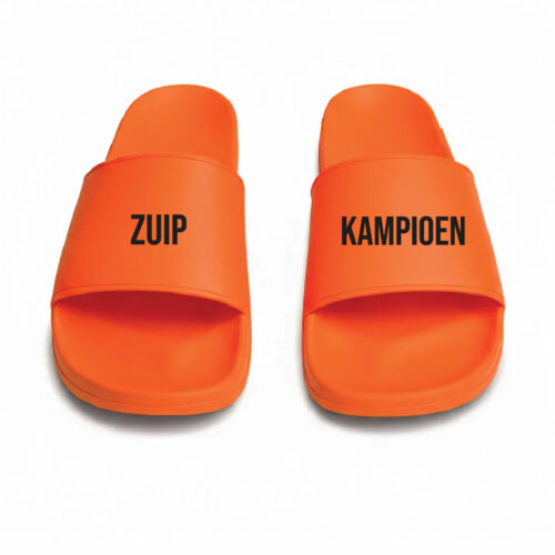 Orange Zehenschlappen – Saufmeister – Badeschlappen