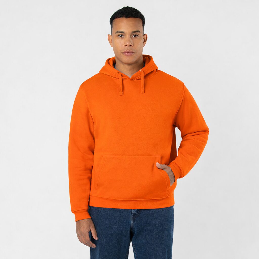 Unisex orange Hoodie mit Kängurutasche – 280 g/m² – Bild 7