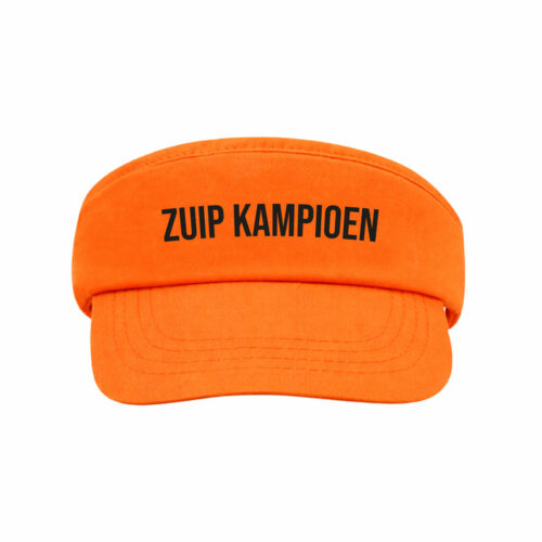 Oranges Sonnenvisier mit Klettverschluss – Zuip Kampioen