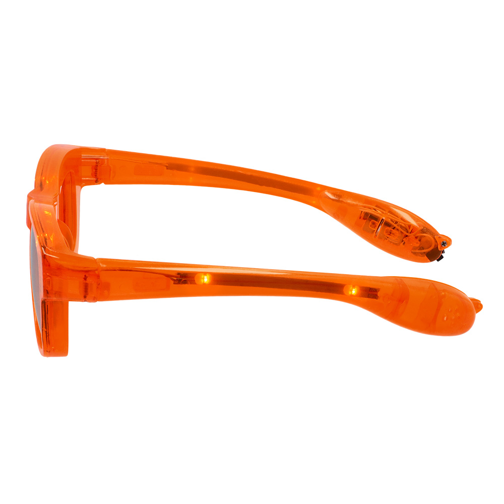 LED Partybrille Orange – Festival Brille mit 3 Leuchtmodi – Bild 4