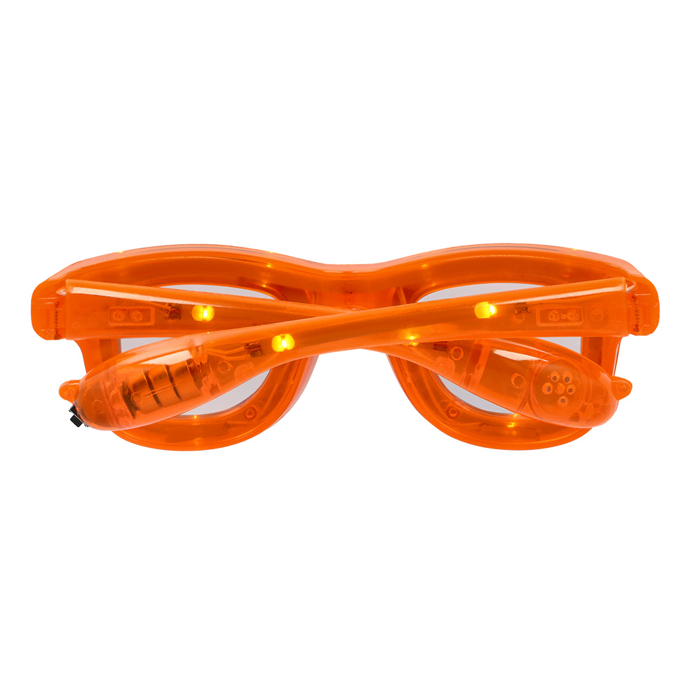 LED Partybrille Orange – Festival Brille mit 3 Leuchtmodi – Bild 2
