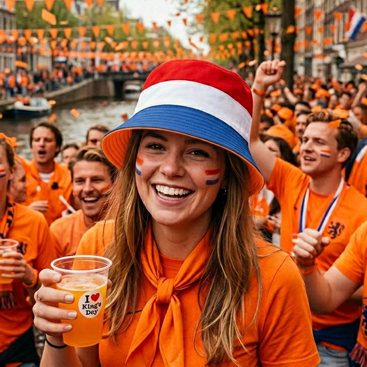 Yucka Wendbarer Fischerhut Niederländische Flagge - 58 cm – Bild 4