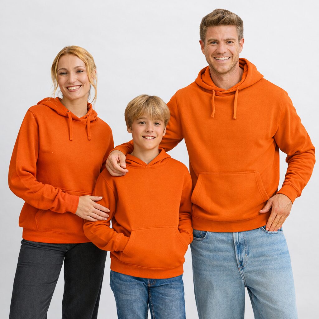 Unisex orange Hoodie mit Kängurutasche – 280 g/m² – Bild 9
