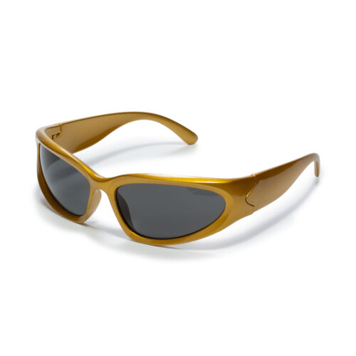 Sonnenbrille sportliches Modell Gold - Mit schwarzen Gläsern