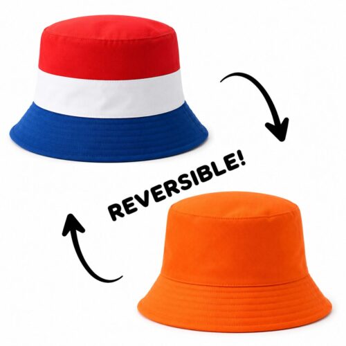 Yucka Wendbarer Fischerhut Niederländische Flagge - 58 cm