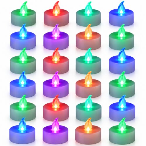 LED-Teelichter 24 Stück - multicolor