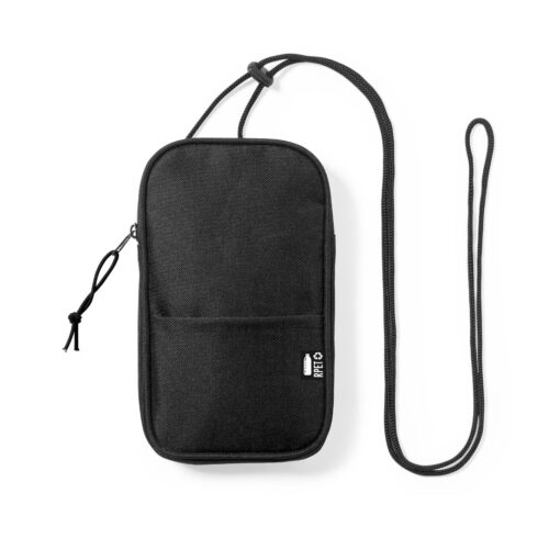 Telefontasche RPET Polyester schwarz